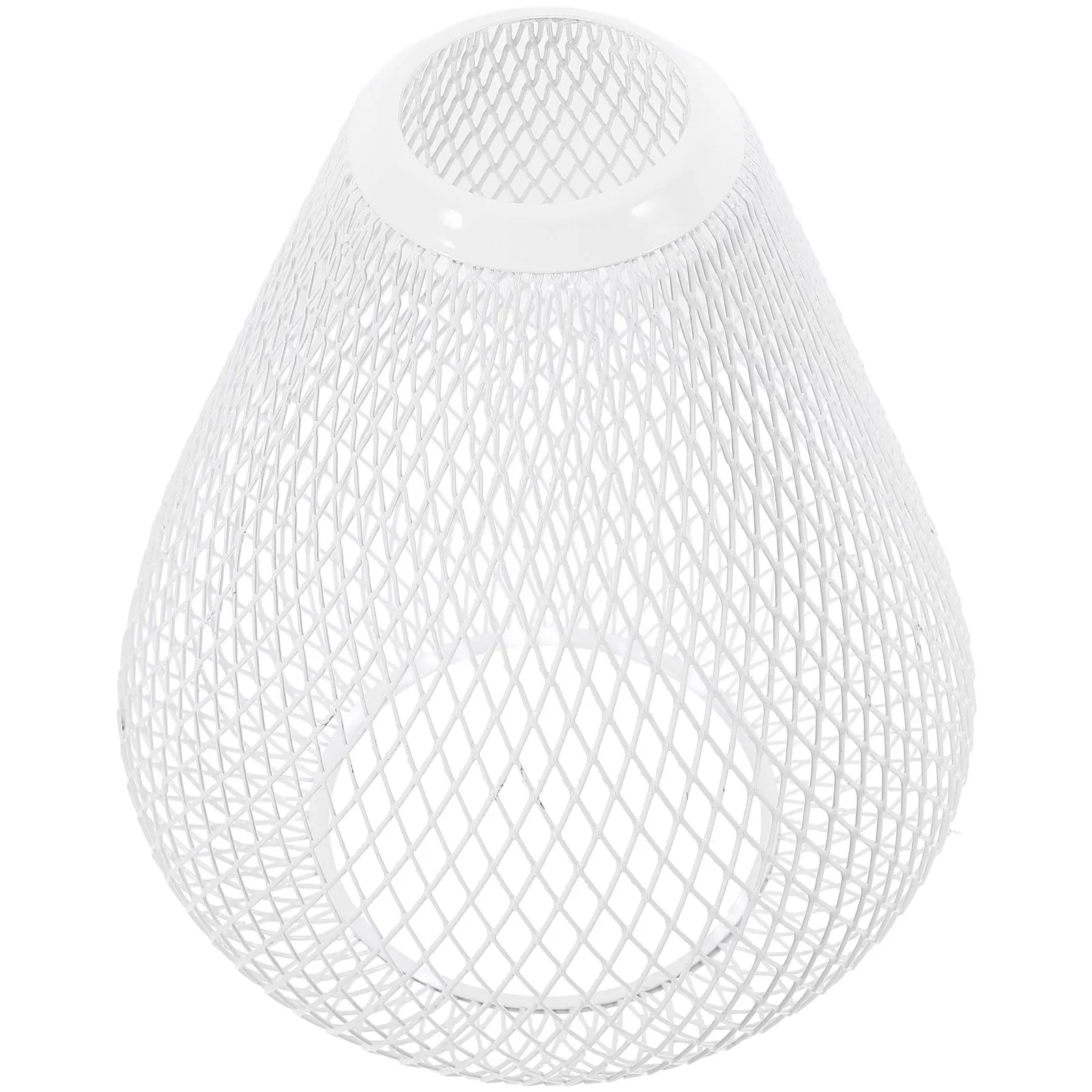 

Vintage Metal Lampshade Hollow Iron Wire Mesh Cage Pendant Light Ceiling Lamp Bulb Guard Rustic Retro Lamp Cover Decoration