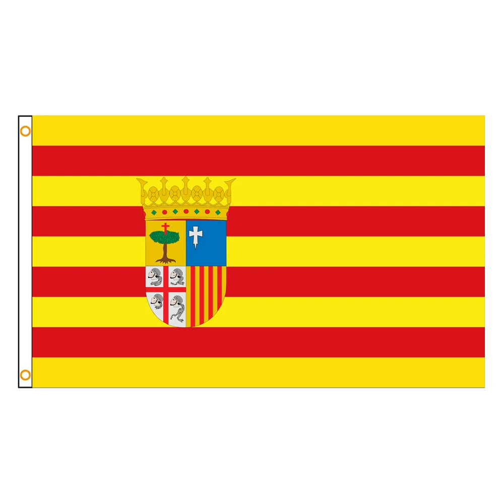 60×90 90x150 120×180CM Aragon Flag Polyester Printed Banner Autonomous communities of Spain Tapestry For Decor