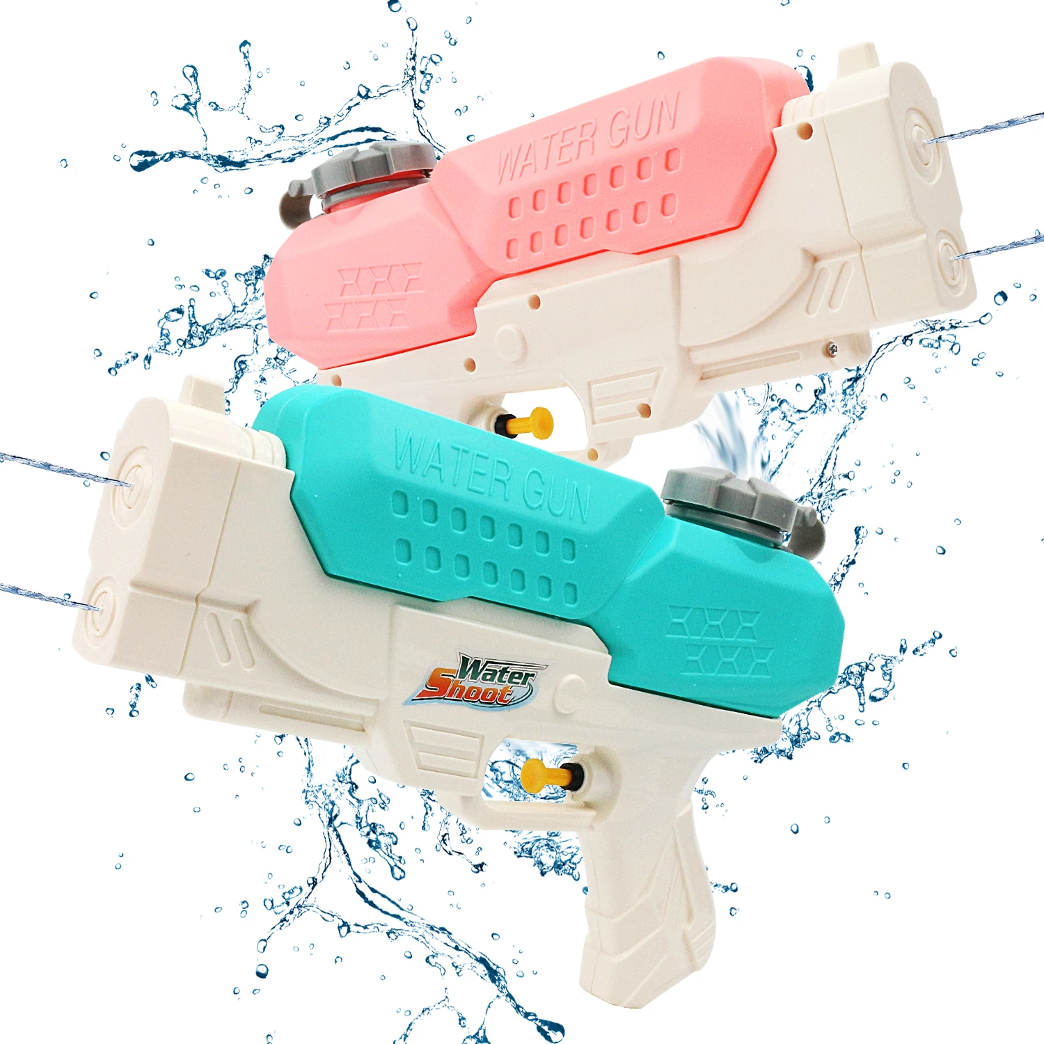 Children\'s summer water gun, dual nozzle large capacity high-pressure air play water toy, outdoor water fight and water play