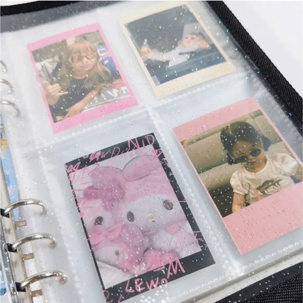 Herbruikbare losbladige bindmiddelhoes Glitter Multi Pockets A5 Sticker Verzamelboek Ritssluiting Navulling Sticker Keeper
