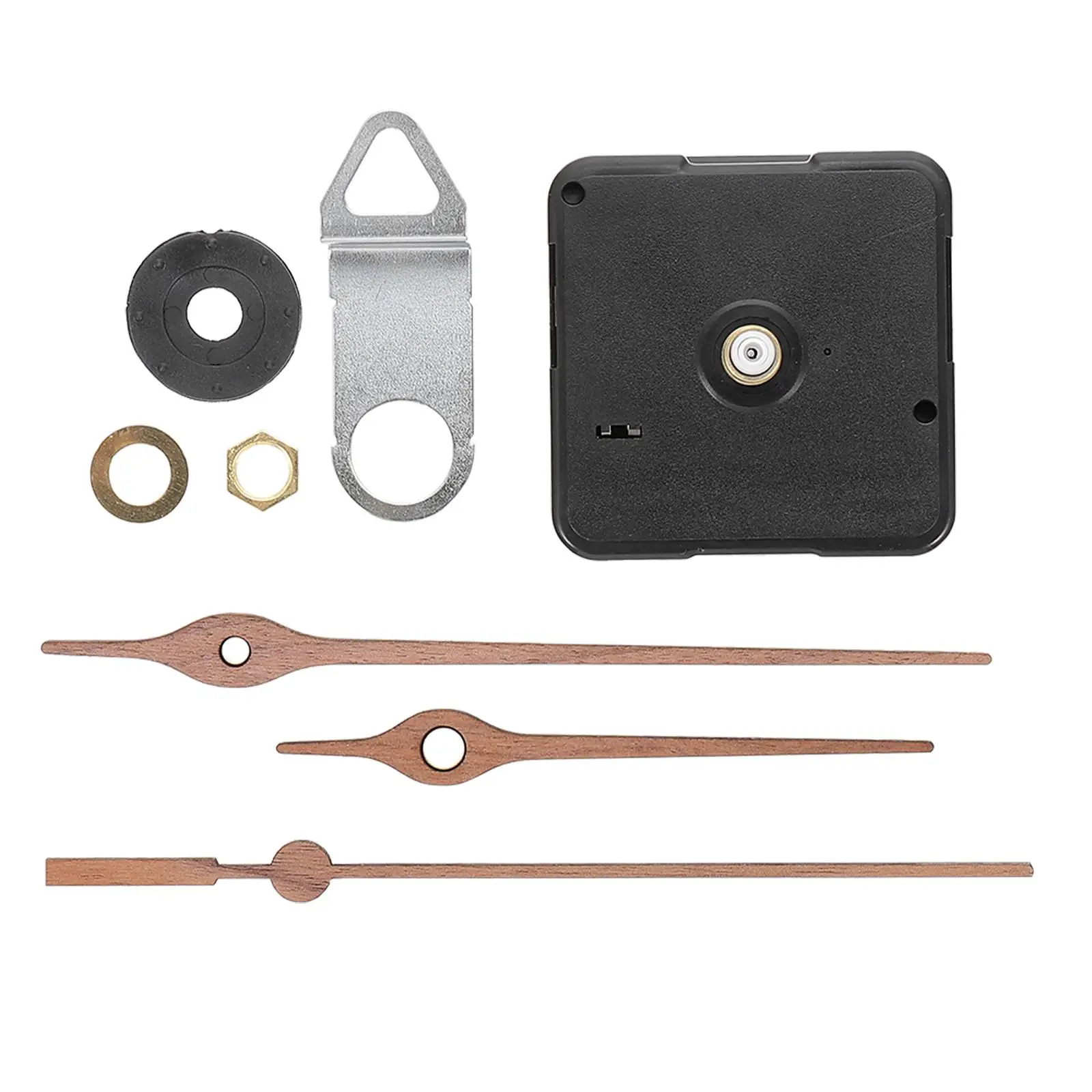 

Quartz Clock Movement Silent Operated Wall Clock Parts Replacement Kit DIY Craft Projects Plastic Wood Material Long