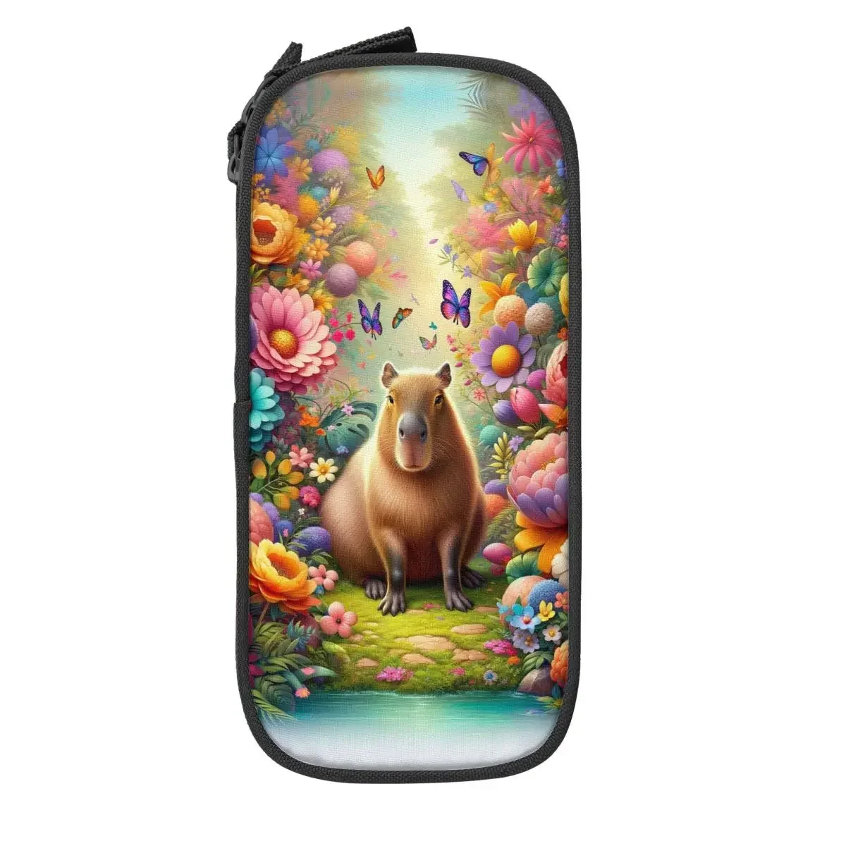 Custom Kawaii Cute Capybaras Pencil Cases for Boy Girl Large Capacity Pencil Bag School Supplies