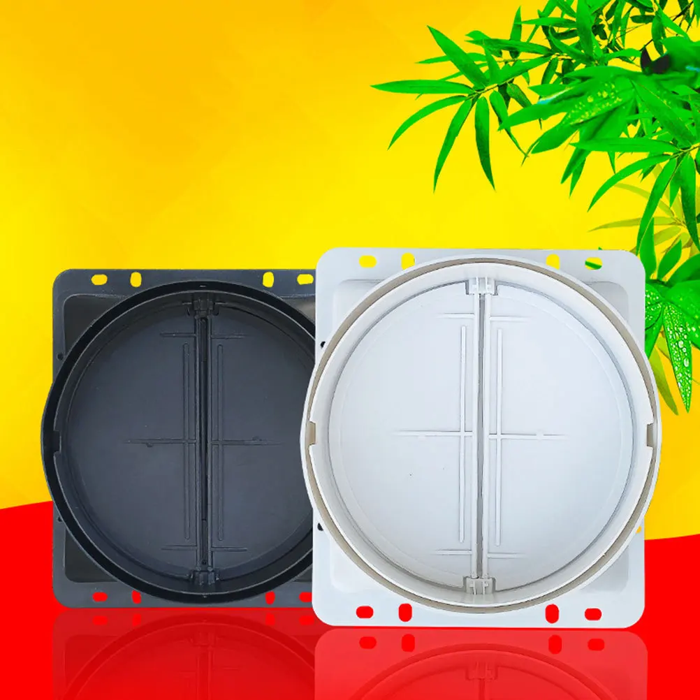 

2Pcs Kitchen Ventilator Base 150Mm Sturdy Anti-Wear PP Range Hood Check Valve Professional Accessory for Residential Commercial