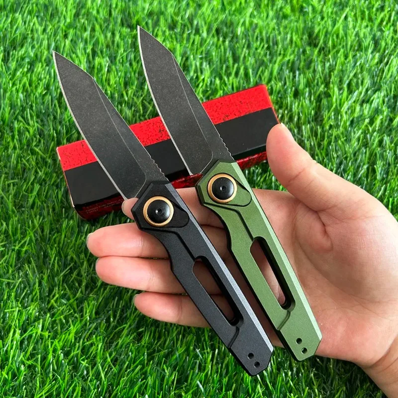 

KS 7550 Pocket Folding Knife 8Cr13Mov Blade Aviation Aluminum Handle Self-defense Camping Hunting Outdoor Knives Utility Tools