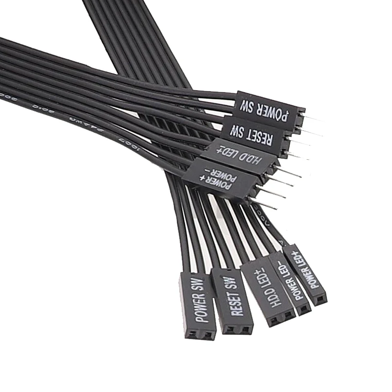 Desktop motherboard switch jumper 9-pin extension cable, power on/off restart motherboard revolving mother extension line