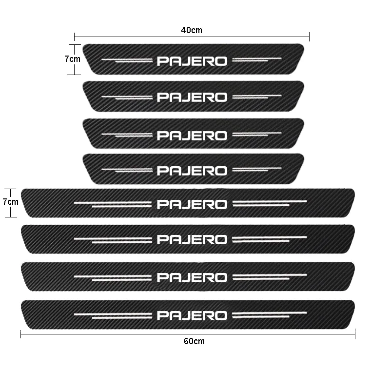 Car Door Threshold Scuff Plate For Pajero 2 3 4 Sport 2011-2022 2023 Carbon Fiber Car Trunk Rear Bumper Stickers Car Accessories image 3