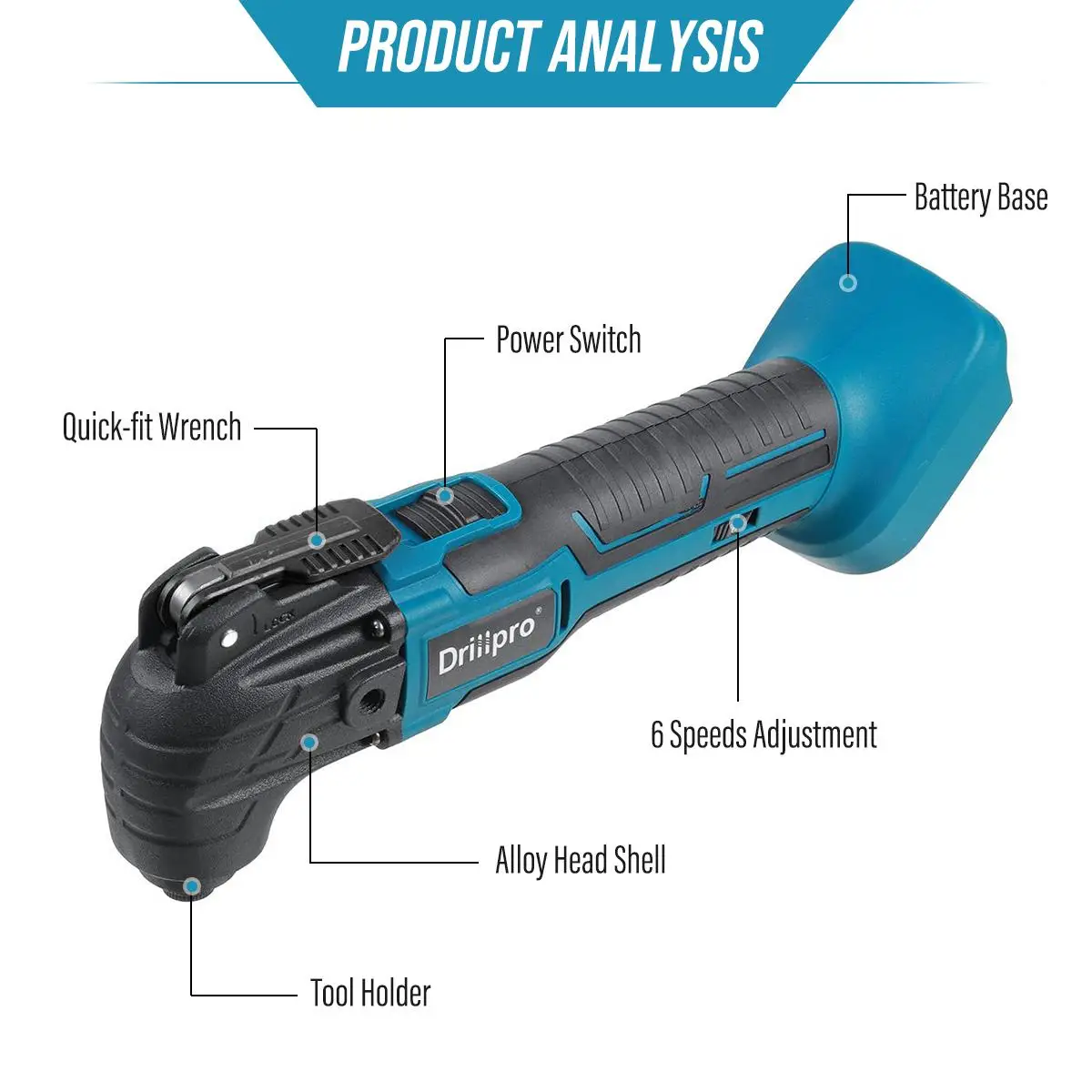 18V Cordless Oscillating Multi Function Tool Electric Saw Trimmer/Shovel/Cutting Machine Woodworking Tool For 18V Battery
