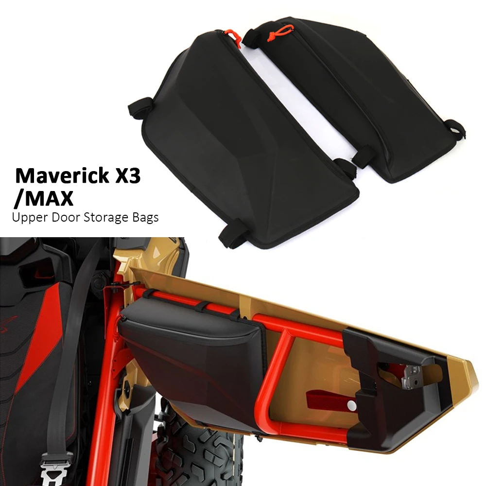 

New Black UTV Maverick X3 Side Storage Door Bag Upper Door Bags Organizer For Can-Am MAVERICK X3 MAX