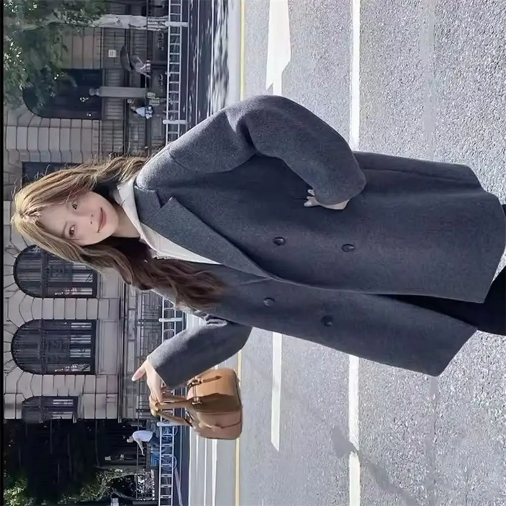 

Шерстяное пальто высокого качества, женское осенне-зимнее новое модное верхнее белье, тонкая шерстяная куртка-джокер, повседневная теплая стеганая верхняя одежда, женская