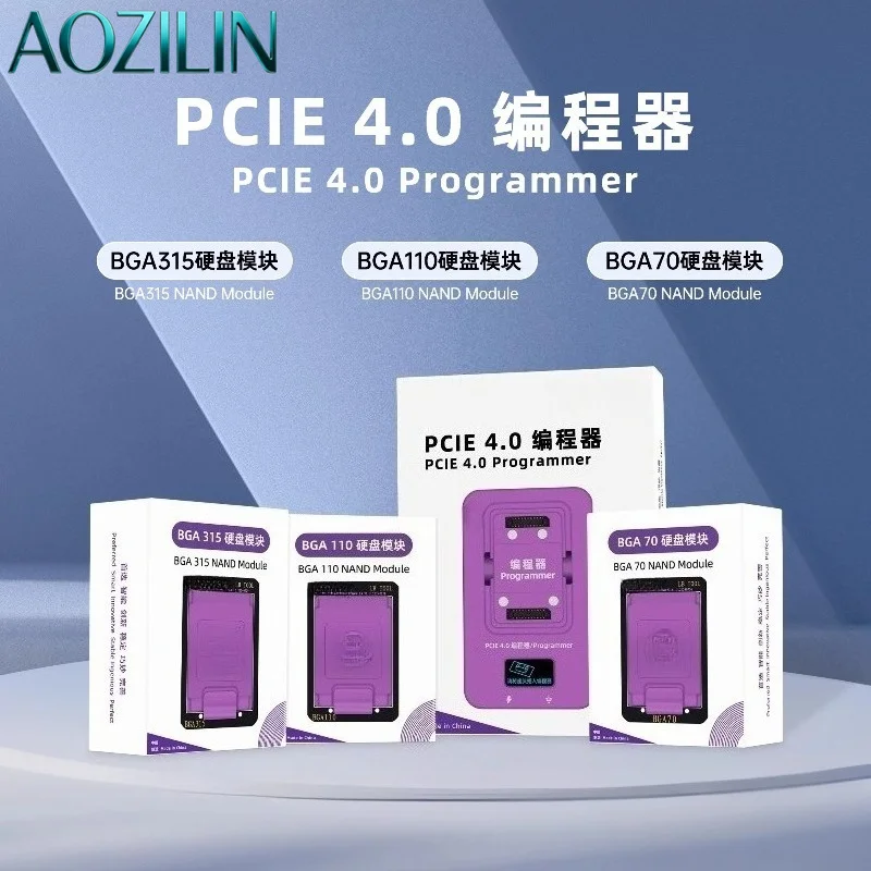 AOZILIN H7 NAND Flash Programmer Test Stand,Chip Read‑Write Repair Instrument for 12‑16 Series Phone Maintenance Lab