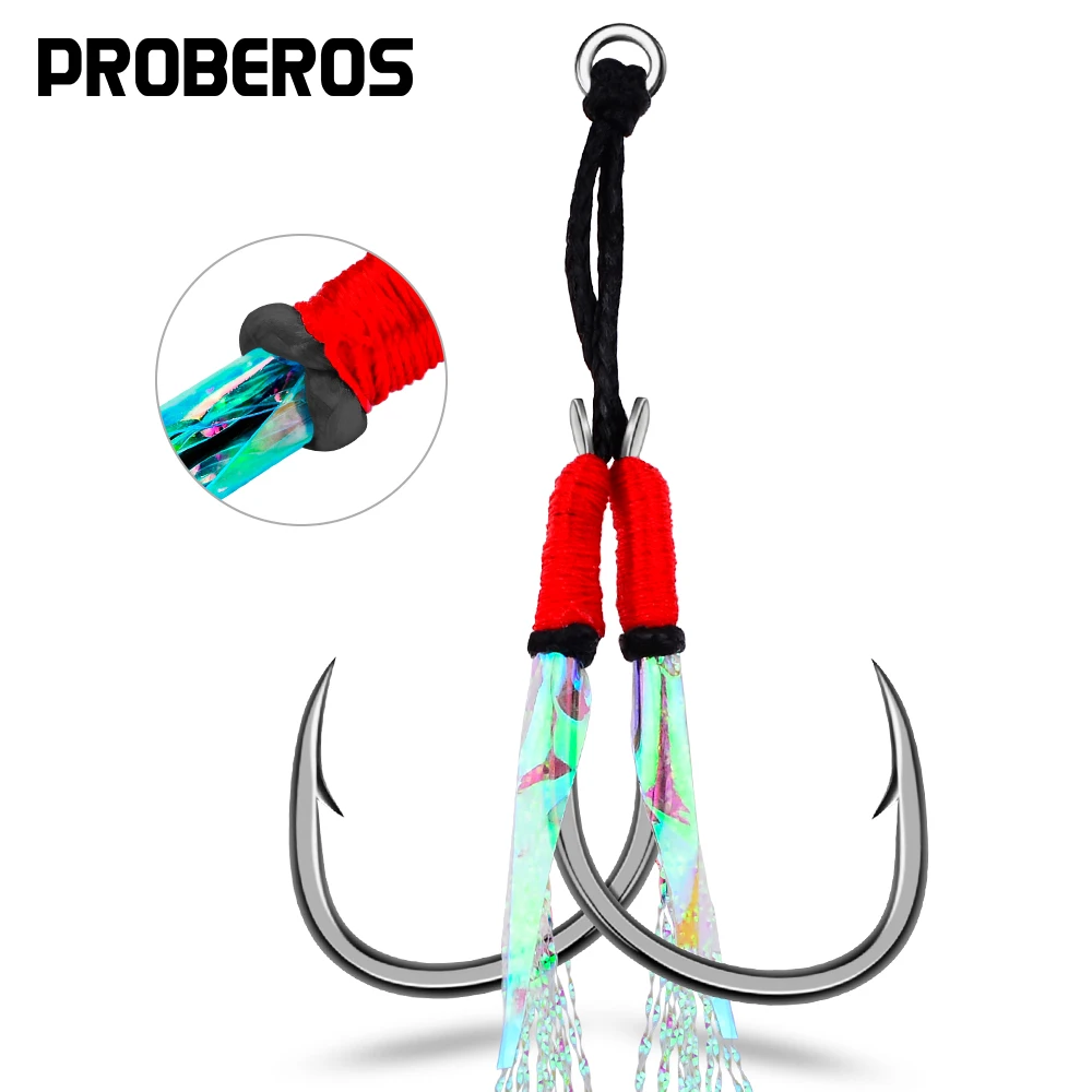 Крючки PROBEROS из высокоуглеродистой стали — закаленный хвостовик для более сильной устойчивости к изгибу 50%.