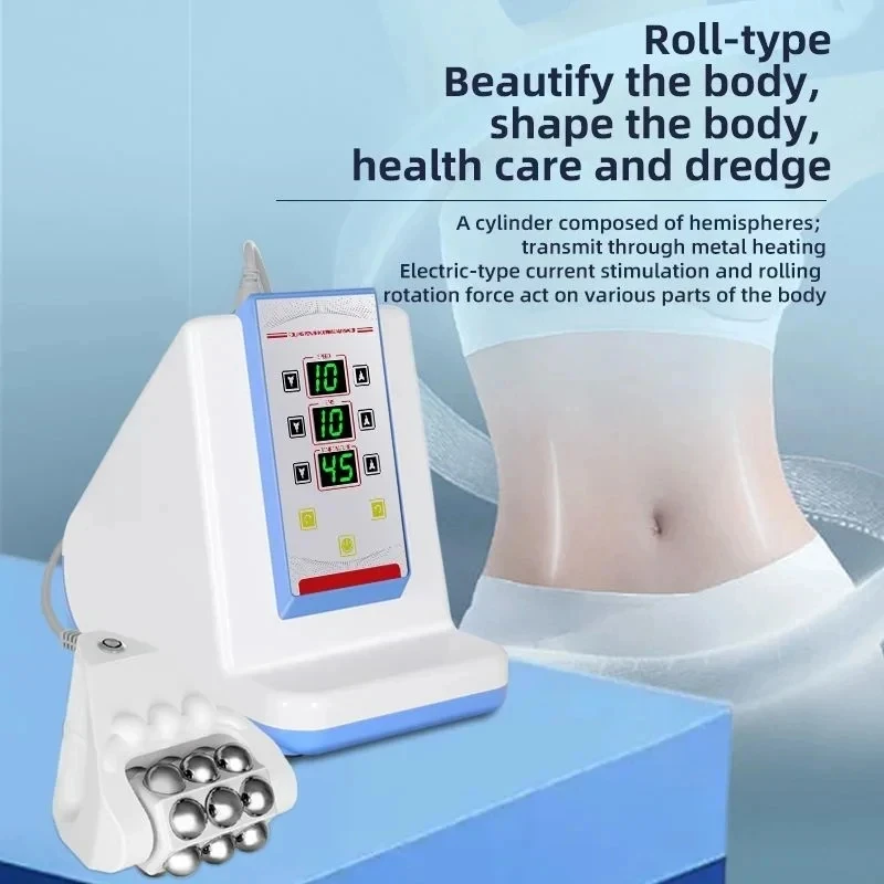 Electric Rolling Heating EMS Muscle Massager For Body Back And Neck Pain Relief Bodybuilding Slimming Roller Hip Lifting Machine