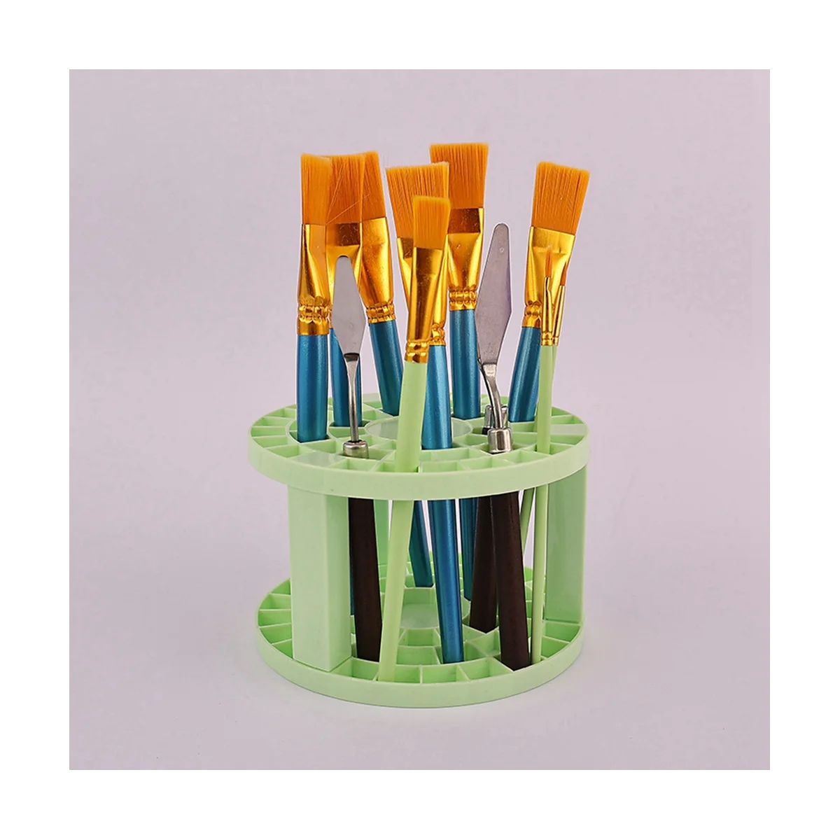 ที่ใส่พู่กันและอุปกรณ์จัดระเบียบรูกลมสีงานฝีมือและที่ใส่แปรงที่ใส่ปากกามาร์กเกอร์