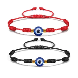 Seven Lucky Knot Red String Blue Nazar Evil Eye Kaballah Friendship Bracelet Women 2024 New Fashion Handmade Cord Jewelry Gift
