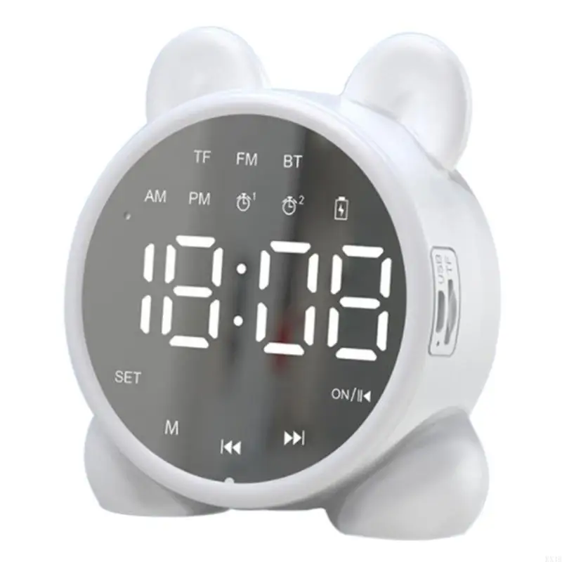 KX4B Kids Kids Bluetooth-совместимый динамик будильник будильник Таймер сна Таймер кровати будильник ЖК-дисплей Digital Display