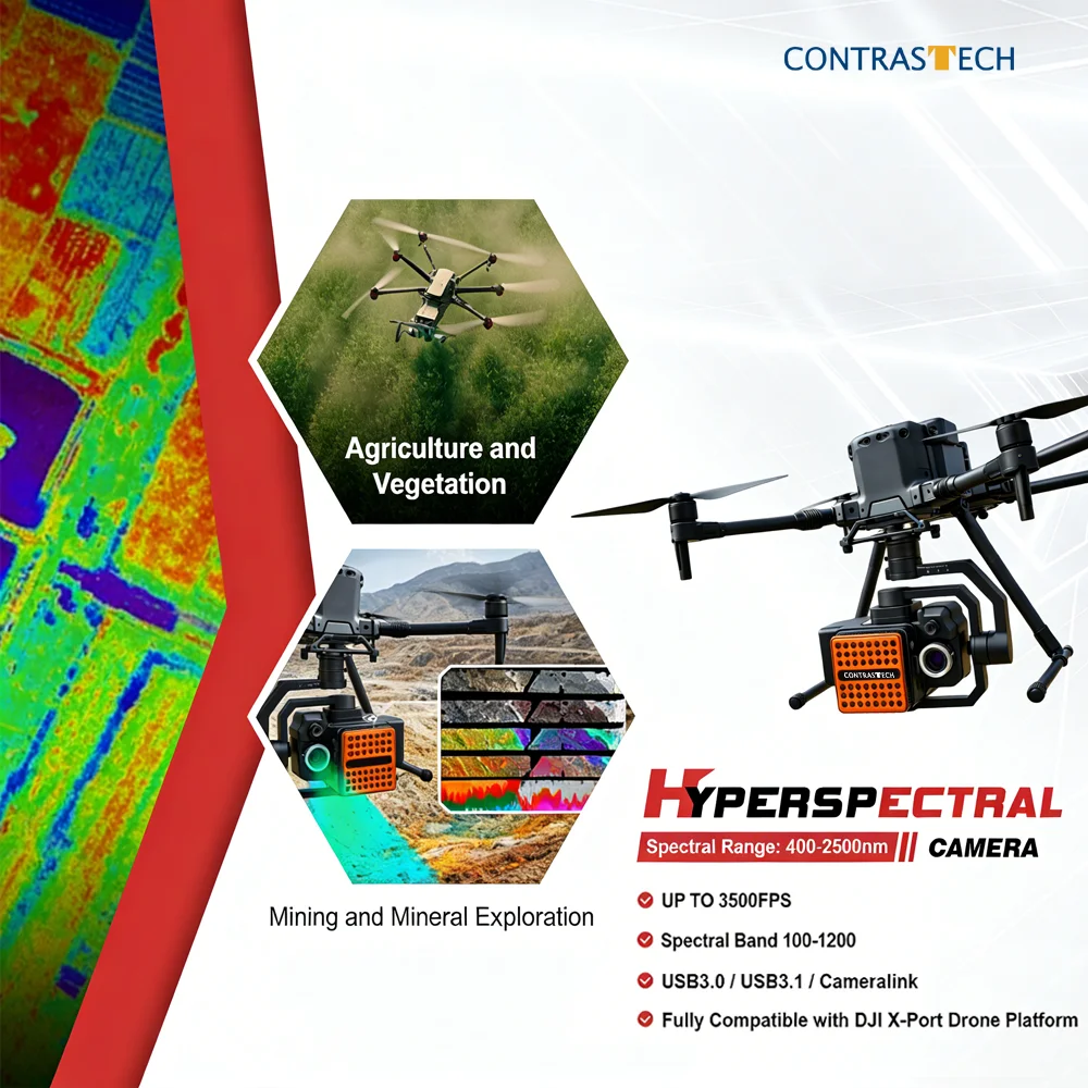 400-1700nm 100Hz USB Hyperspectral Sorting Camera for Leak Detection in Packaging