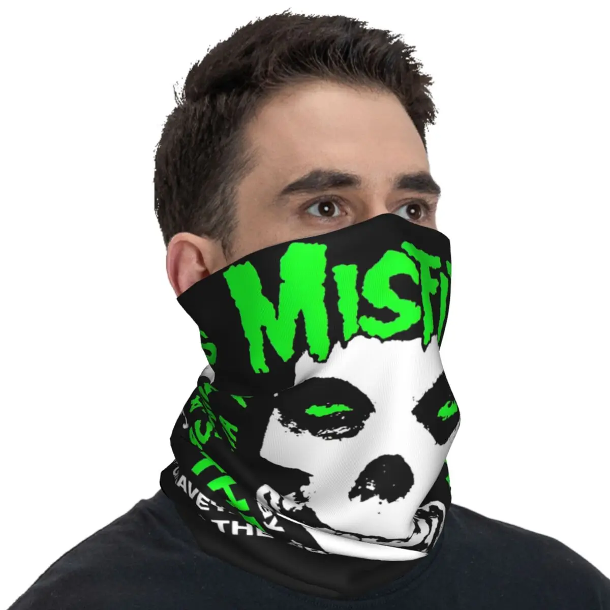 Misfits Rock Band Balaclava Outdoor Sports Tactical Mask Couple Funny Protection Cycling Mask Neck Warmer Scarves