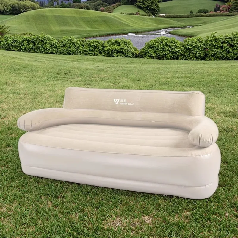 Customized two-seat modern outdoor inflatable combination sofa sofa foldable built-in electric pump removable park cover