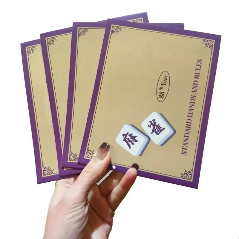 

2026 Mah Jongg Scoring Cards Rule Guide Durable Paper Material Compact Size for Home Travel Game A2UB