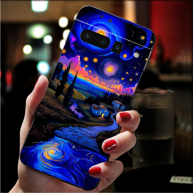 

Phone Case For Google Pixel 10 9 Pro XL 9A 8 7 6 Pro Pixel 8A 7A 6A Pixel 8 7 6 5 Star Night Scenery Case