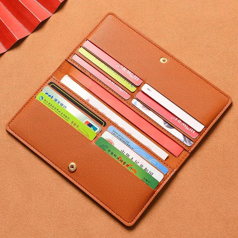 Slim Lightweight Multi-Card Slot Anti-Magnetic Bank Card Holder Wallet Leather Cover for Driver License And Credit Cards