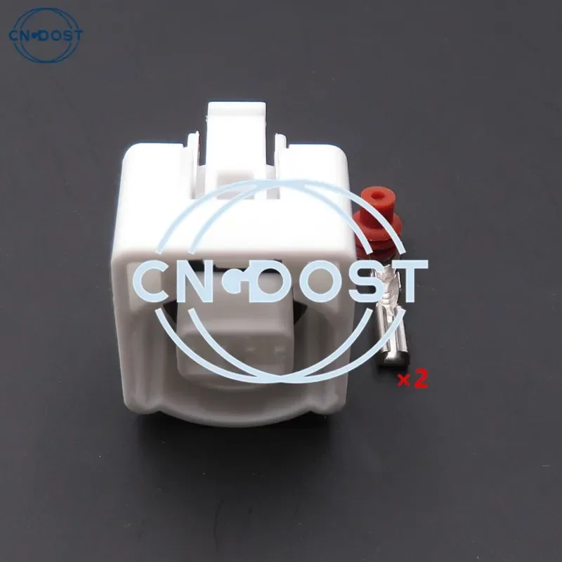 1 Set 2 Pin White Electrical Socket Waterproof Auto Cable Harness Connector AC Assembly