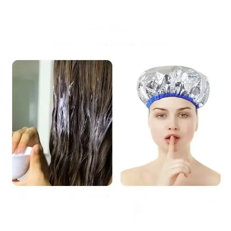 Gorro de película para el cabello, gorro de lámina de estaño de temperatura constante, tratamiento especial para el cabello, gorro para el cuidado del cabello, calentamiento desenchufado