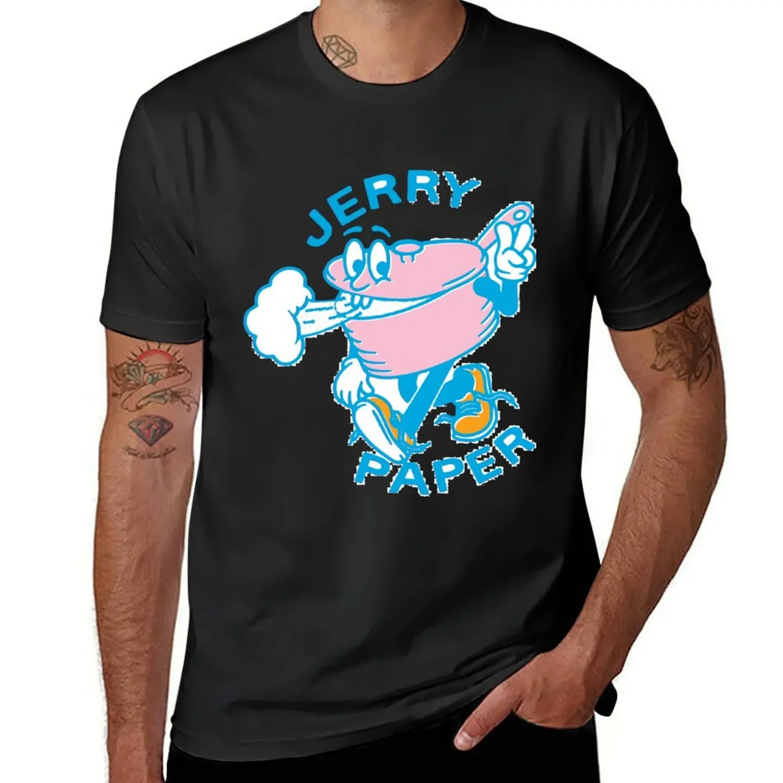 

Jerry Paper Sticker T-Shirt anime tshirt shirts graphic tee sweat tee shirts for men