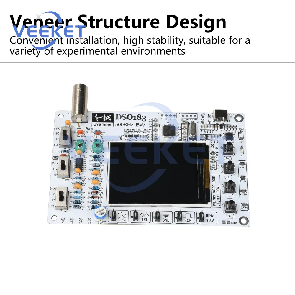DC 5V DSO183 Digital Oscilloscope DIY Loose Part Teaching