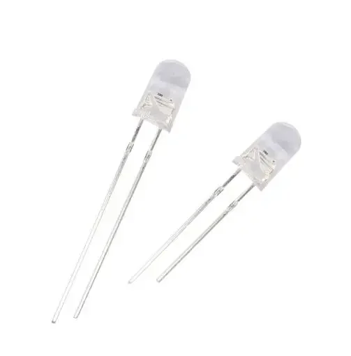 50pcs Ultra Bright F5 5mm 0.06W Round LED Lamp Bead Yellow White Red Blue Orange Purple Diode