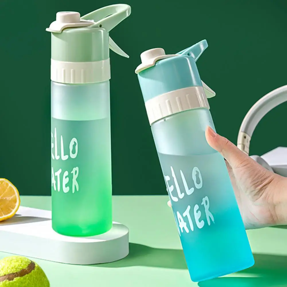 Mist Spray Water Cup 650ml Mist Spray Water Bottle Bpa-free Portable Sport Water Container for Outdoor Fitness Cycling Hiking