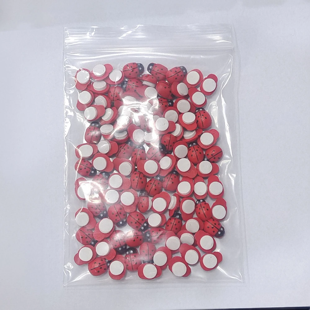 Simulated wooden ladybug beetle beetle adhesive micro landscape DIY moss succulent plant fairy garden decoration accessories