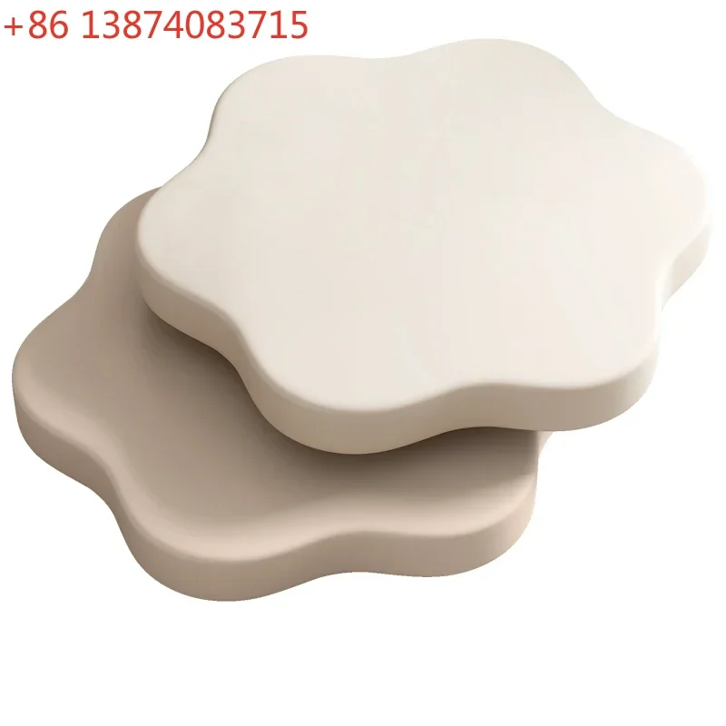 New cream wind small apartment living room rotating tea table modern simple side table