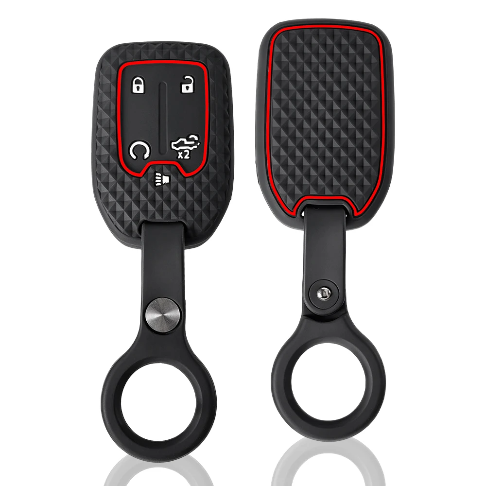 Key Fob Cover Case for GMC Yukon Chevy Tahoe Silverado Suburban Denali Terrian Acadia Sierra Car Key Protection Cover