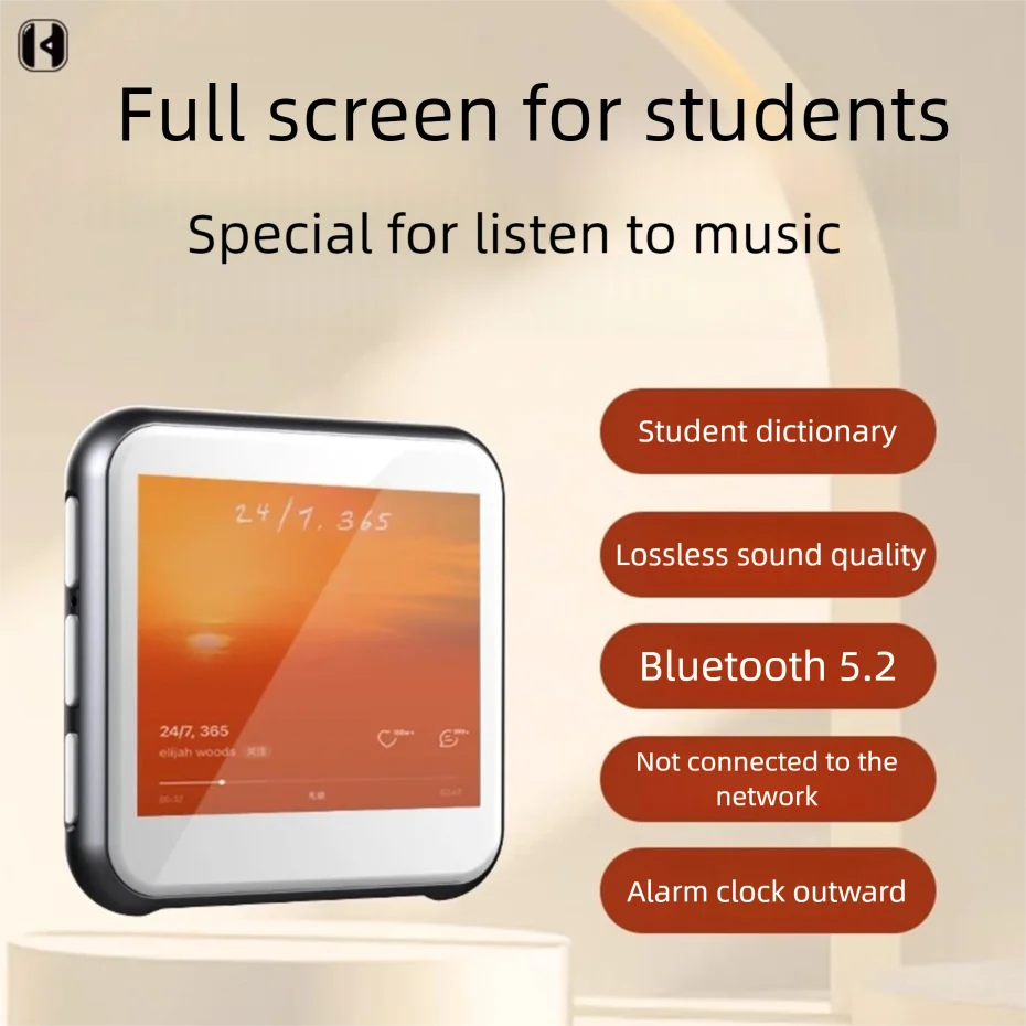 

16GB MP3 Player Bluetooth Hifi Lossless Music Metal Walkman With Screen Support FM Radio Voice Recording And Up To 128GB TF Card