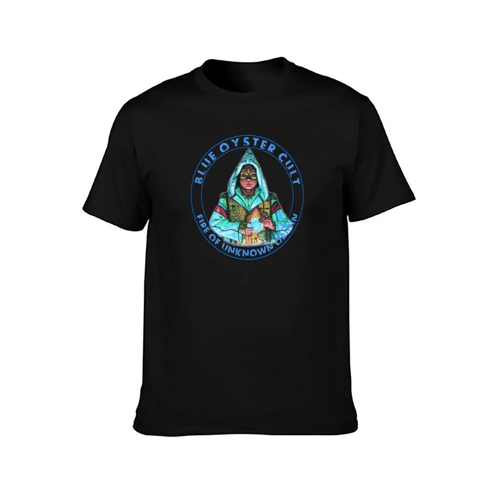 blue Oyster band T-Shirt, Summer Casual Cotton Tee, Oversized Streetwear Tops, Vintage Graphic Print, Loose Fit Short Sleeve