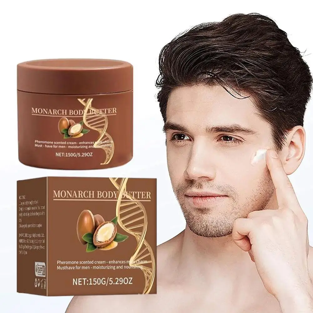 Men Body Butter Deep Hydrating Nourishing Softing Smoothing Skin Soothe Dryness Non-Greas Leaves Fragrance Refreshing
