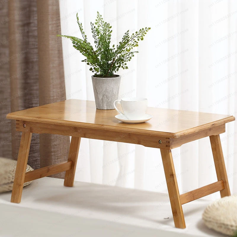 Laptop to make table, desk folding table for bed, lazy small table, student dormitory study solid wood kang table