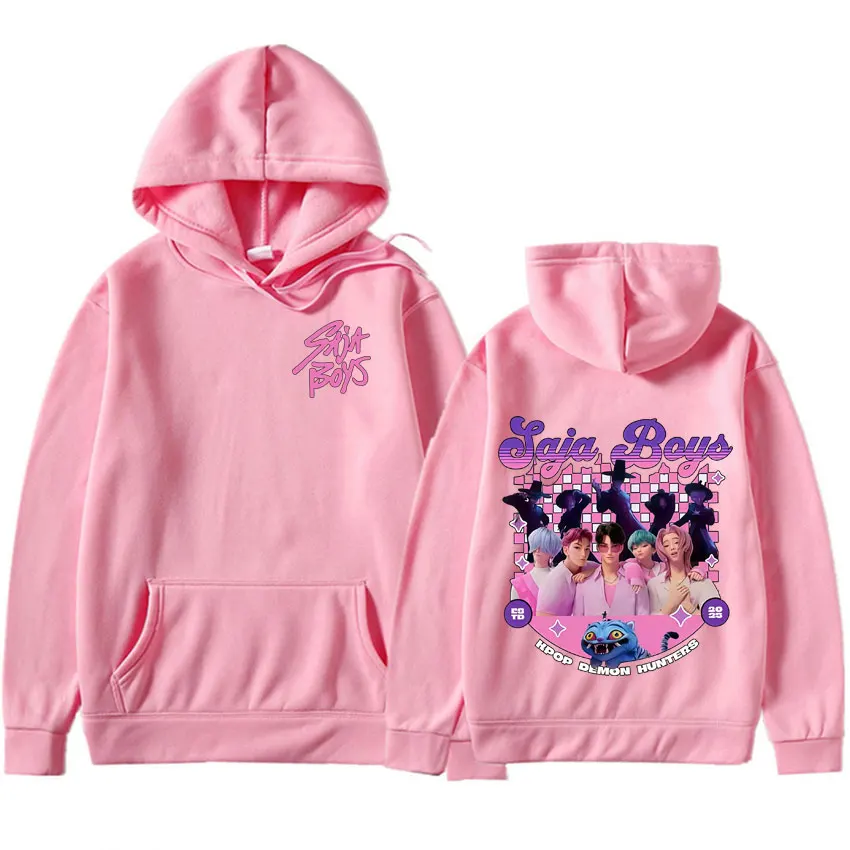 ساجا بوي Kpop هنتر هوديي ملابس Y2k مثيرة للاهتمام الكرتونية الجمالية البلوز الهيب هوب رجالي كم طويل بلوزات على الموضة غير رسمية #5