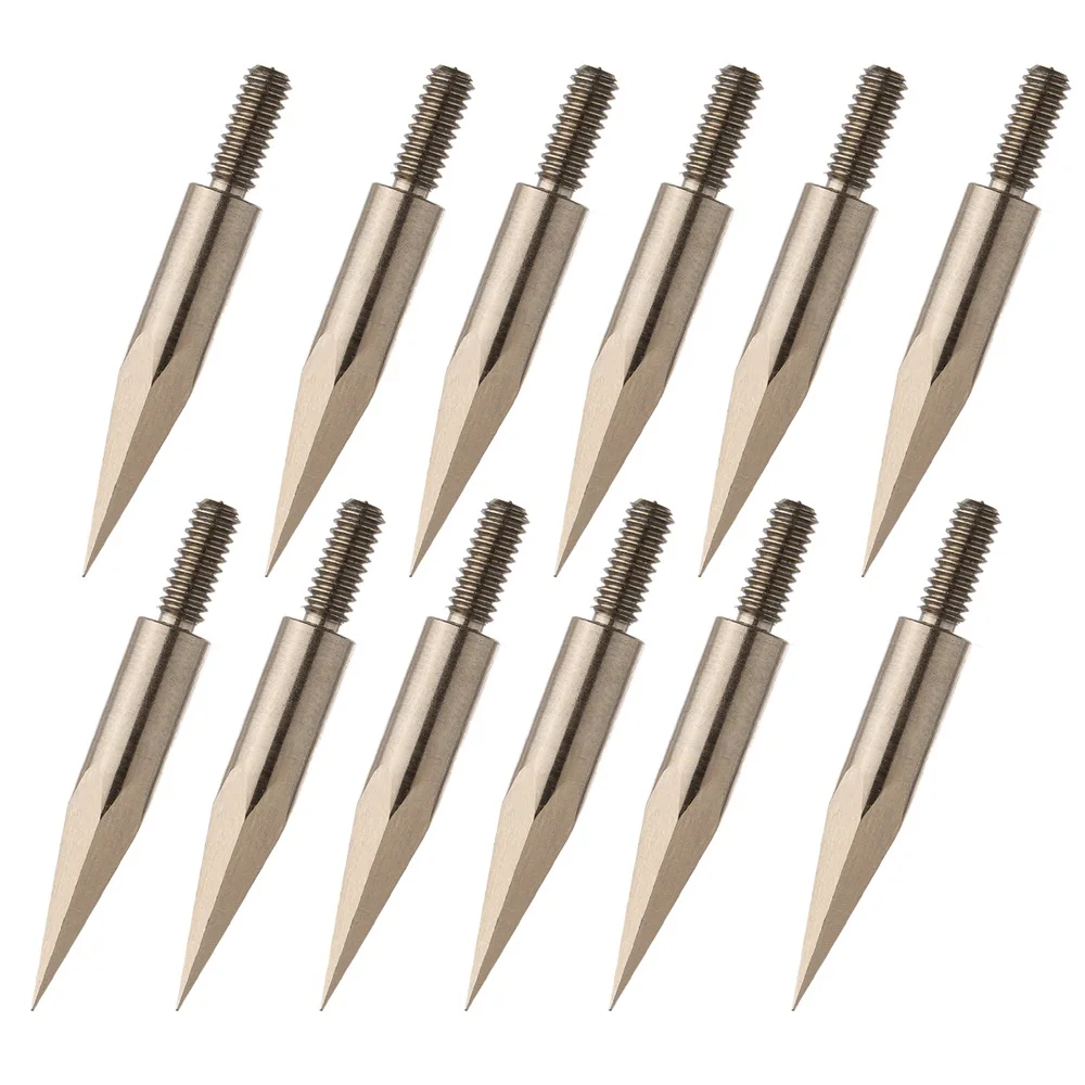 6/12/24 Pcs Crossbow Arrow Tip Point 77 Grain Broadhead DIY Accessory for Outer Diameter 6mm 6.25 Inch Crossbow