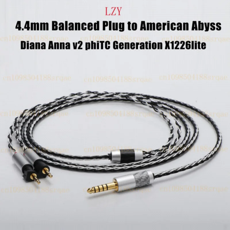8-Strand OCC Copper Upgrade Headphone Cable for Abyss for Diana v2 phi TC X1226lite