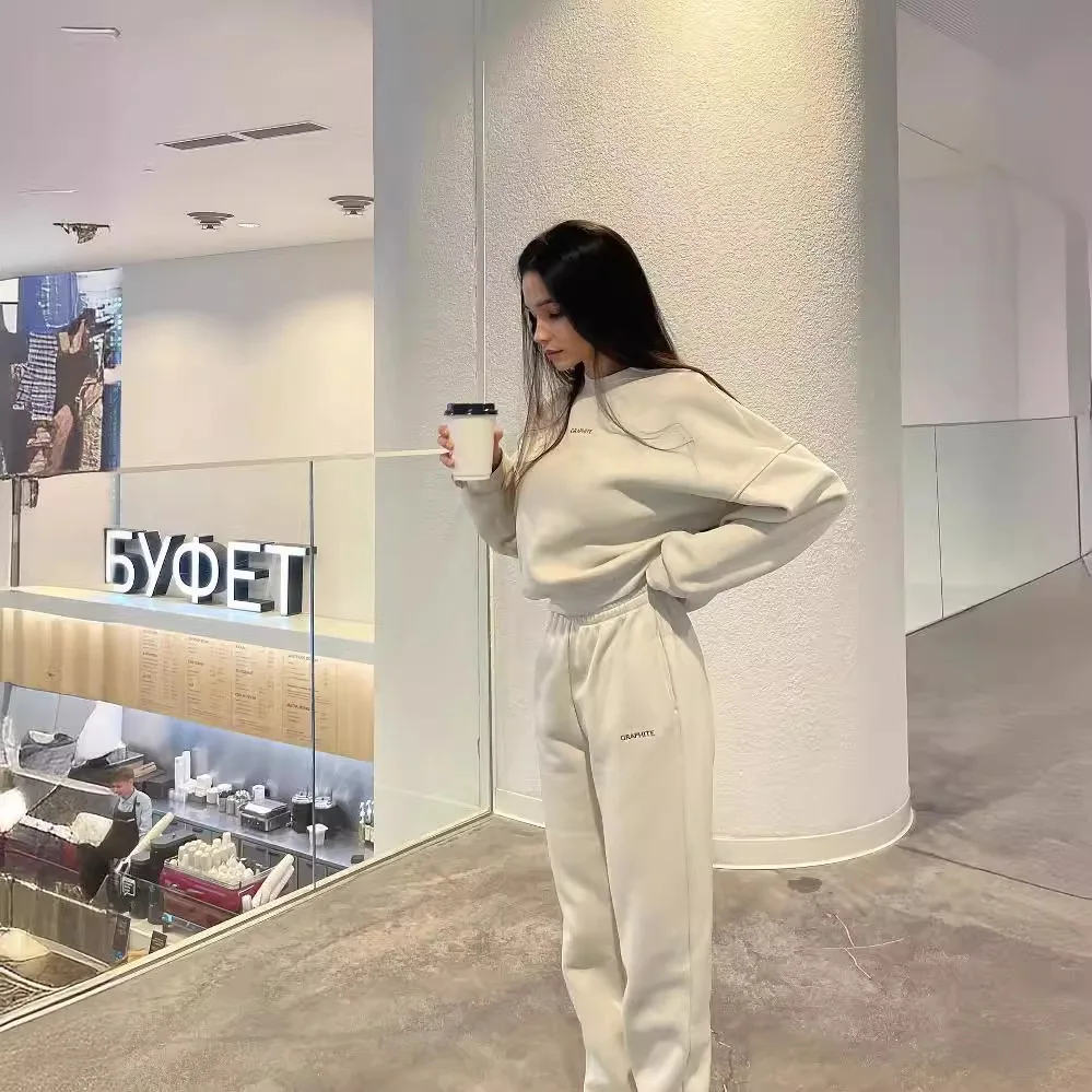 Women Two Pieces Sweatshirts Trousers Sets Hoodies And Pants Hoodies Suits Clothes Sets For Women 2 Pieces Woman Clothing