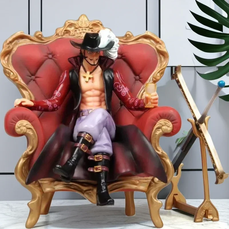 

2023 New Anime One Piece P.o.p Xl Dracule Mihawk Eagle Eye Big Sofa Pvc Action Figure Collection Models Toy Home Decoration