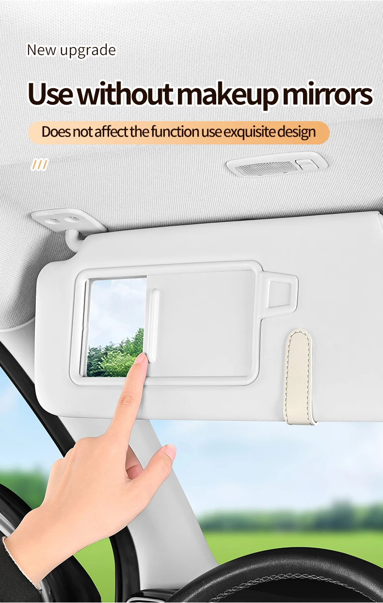 Luxuriöser Brillenhalter aus Legierung für das Auto, Brillenaufbewahrungsclip für den Autoinnenraum, Organizer-Zubehör, Karten- und Sonnenbrillenhalter – Detail 10