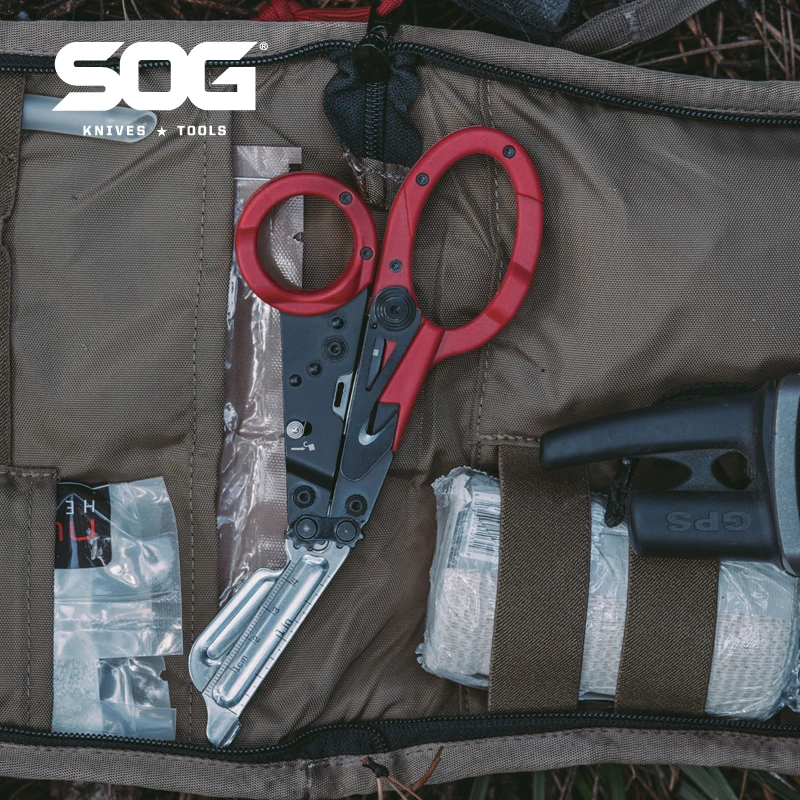 

SOG ParaShears Medical/Rescue Tactical Multi-tool Portable Pocket Folding Scissors Outdoor Survival Hand Tools for Emergencies