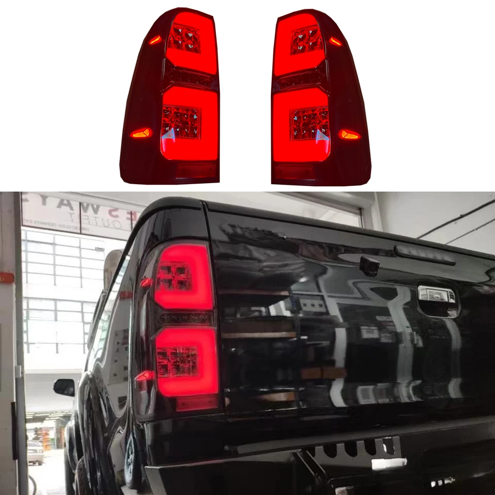 Applicable to Modified LED Car Tail light For Toyota Hilux Vigo SR5 MK7 Auto Rear Lamp DRL Turn Signal Reverse Light Accessories