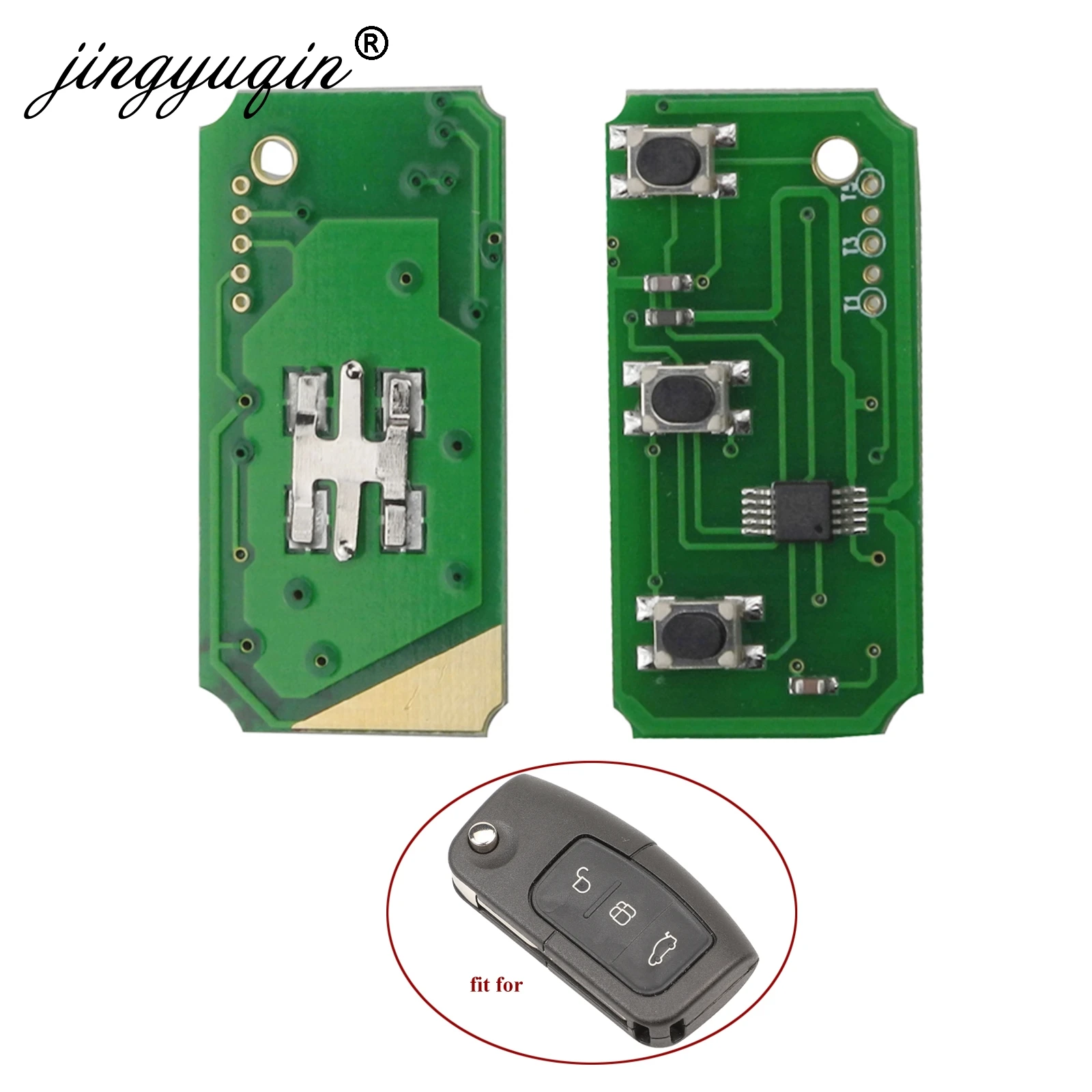 jingyuqin 15pcs 433MHz Car Remote Key Electronic Circuit Board for Ford Fusion Focus Mondeo Fiesta Galaxy Auto Control