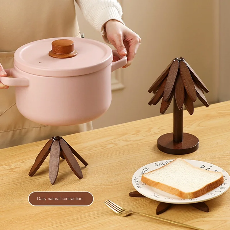 

4309 Wooden Tree Trivet Pot Holder Heat Resistant Table Mat for Home Dining Decor Heat Insulation Mat Table Mat