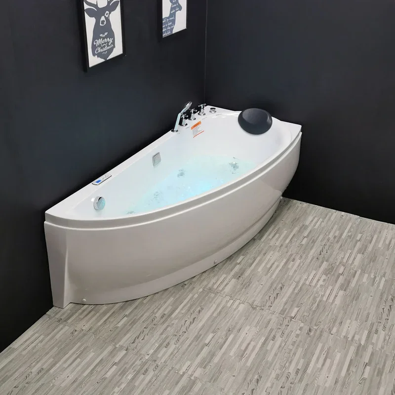 Small Unit Bathtub Free-standing Acrylic Household Bath Surf Jacuzzi 1.3-1