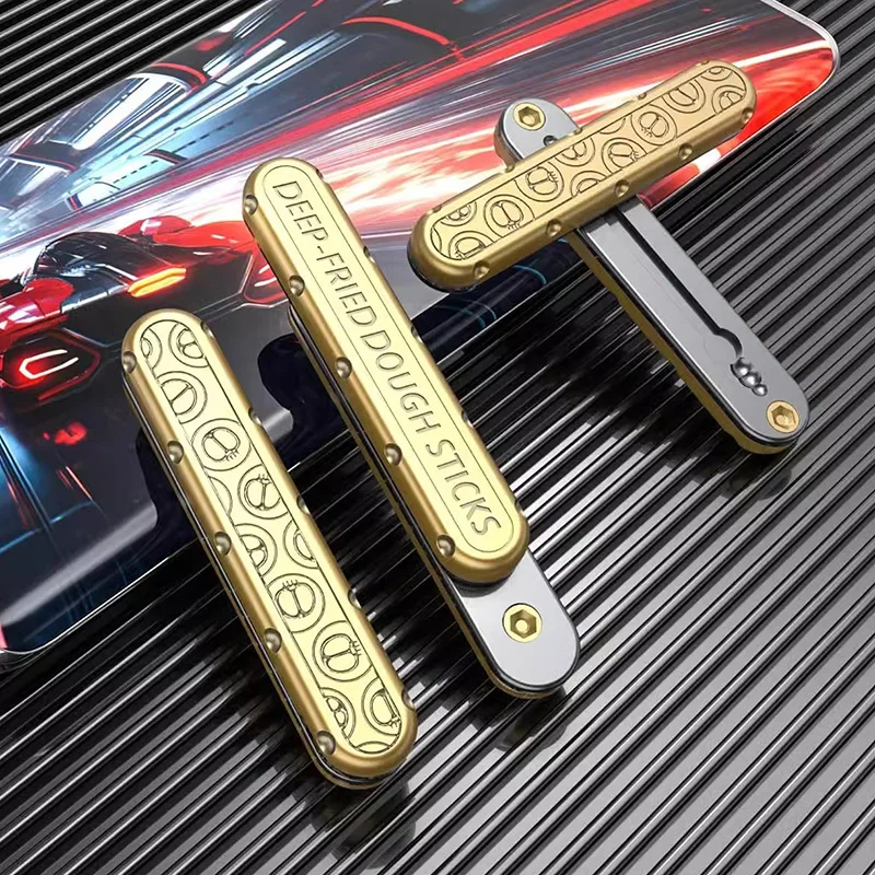 EDC Fidget Adonan Goreng Stik Mainan Logam Mekanik Slider Tangan Fidget Antistress Mainan Santai Fidget Keren